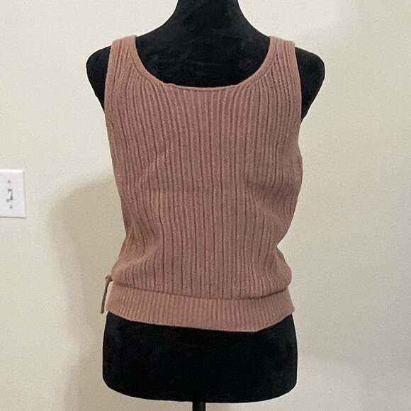 Moon & Madison cocoa brown sweater open tank top - great condition - large - Picture 3 of 5